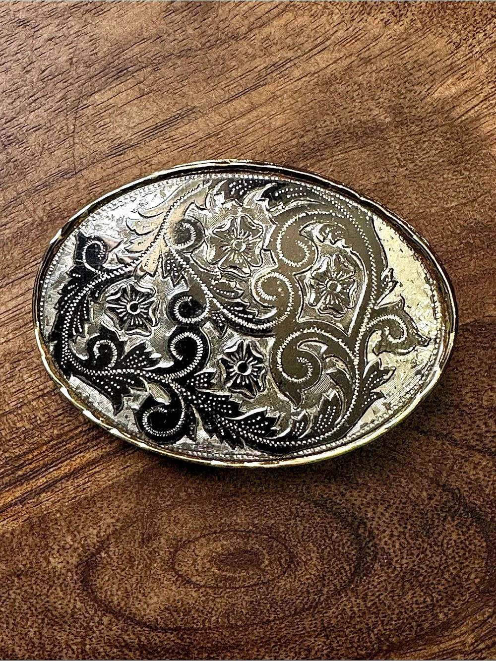 Vintage “W USA” Intricate Floral and Scroll Filigree Pattern